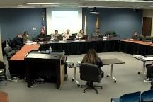 Wide shot of meeting room