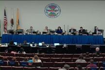 Wide shot of council