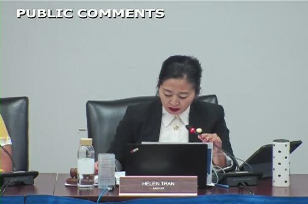 Mayor Tran Speaking
