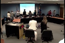Wide shot of meeting room